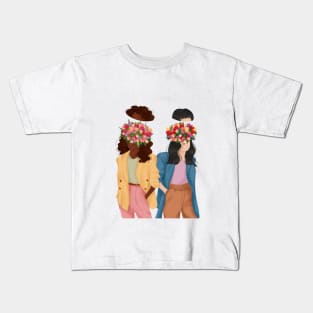 Tulip Girls Illustration 1 Kids T-Shirt